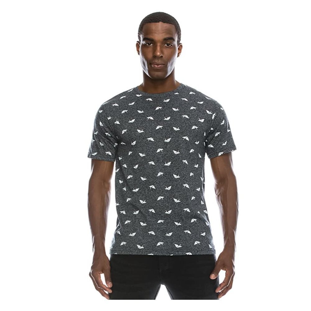 Mens Hipster Hip Hop Origami  T-shirt w/Origami Cranes SZ Small